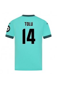 Wolves Tolu Arokodare #14 Jalkapallovaatteet Vieraspaita 2025-26 Lyhythihainen